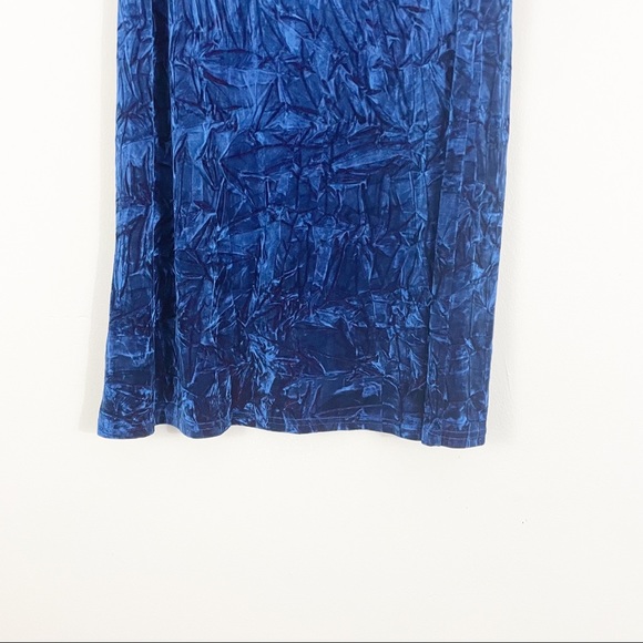 Limited Too Y2K Girls Blue Velvet Maxi Skirt Stretchy Fit Size 14 - Picture 3 of 10